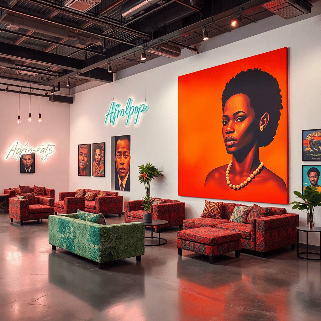 Afro-Pop Art de Lagos — exemple d'intérieur