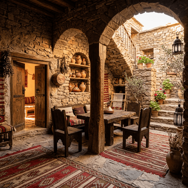 Kabylie Rustique — exemple d'intérieur