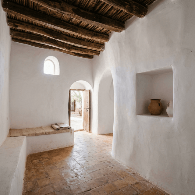 M'zab Minimaliste — exemple d'intérieur
