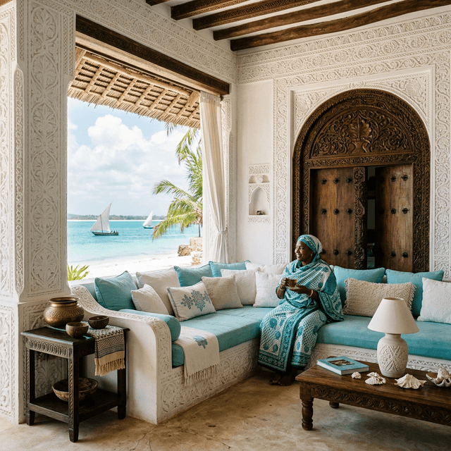 Swahili Lamu — exemple d'intérieur