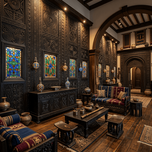 Nupe Wood Craft — exemple d'intérieur