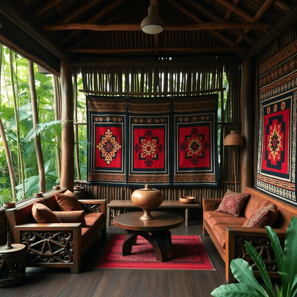 Maroon Surinamais — exemple d'intérieur