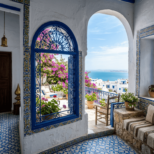 Sidi Bou Saïd Blue — exemple d'intérieur