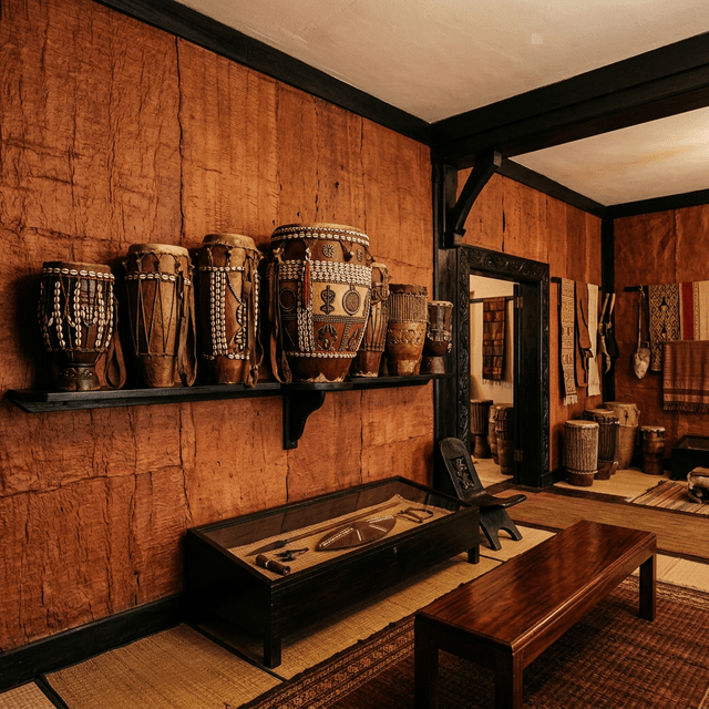 Buganda Barkcloth — exemple d'intérieur